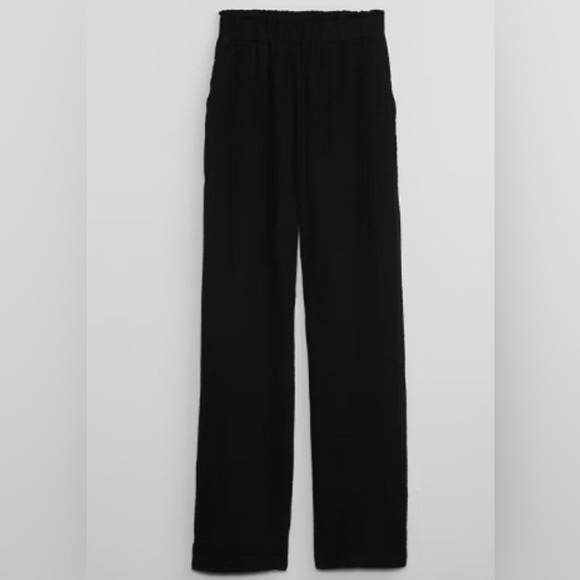 NWT! GAP Black Mid Rise Gauze Wide-Leg Pants - Multiple Sizes 💎 - Picture 5 of 7